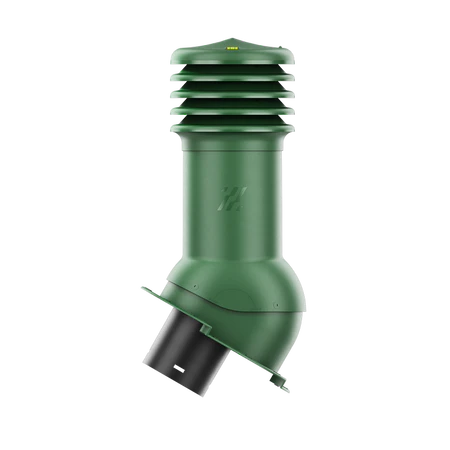 HV-125-05-D11 Kominek wentylacyjny HiVent do dachówki karpiówki krycie w koronkę fi 125mm nieocieplony zielony