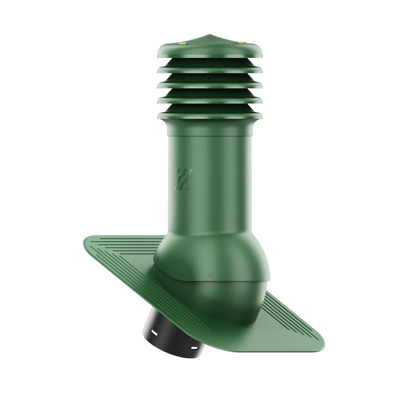 HV-125-05-KPG Kominek wentylacyjny HiVent pod gont/pape fi 125mm nieocieplony zielony