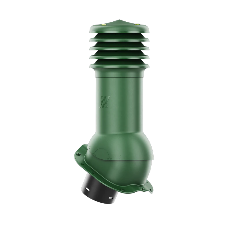 HV-125-05-PF Kominek wentylacyjny HiVent do blachodachówki profil F fi 125mm nieocieplony zielony