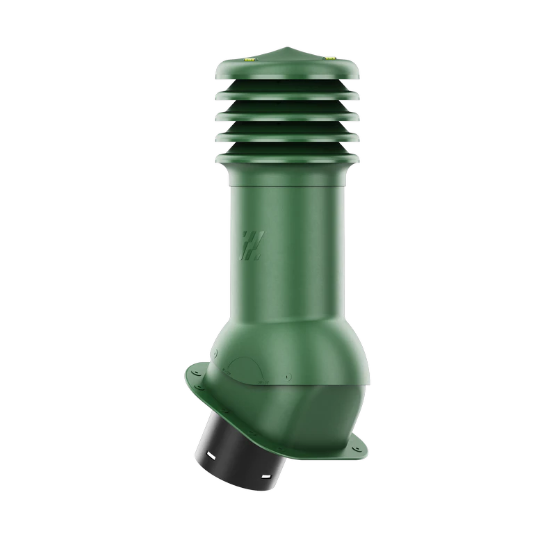 HV-125-05-PH Kominek wentylacyjny HiVent do blachodachówki profil H fi 125mm nieocieplony zielony