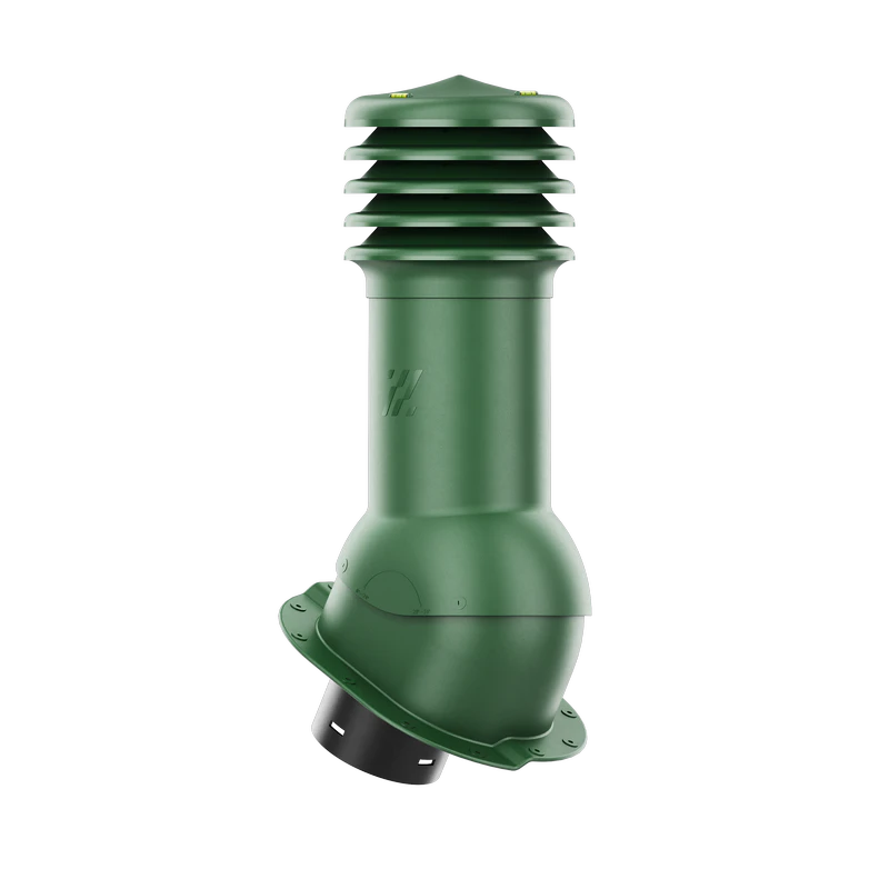 HV-125-05-PL Kominek wentylacyjny HiVent do blachodachówki profil L fi 125mm nieocieplony zielony