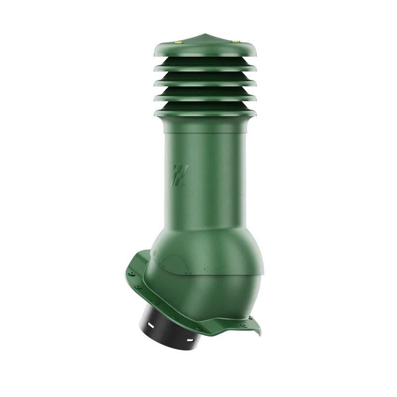 HV-125-05-PR Kominek wentylacyjny HiVent do blachodachówki profil R fi 125mm nieocieplony zielony