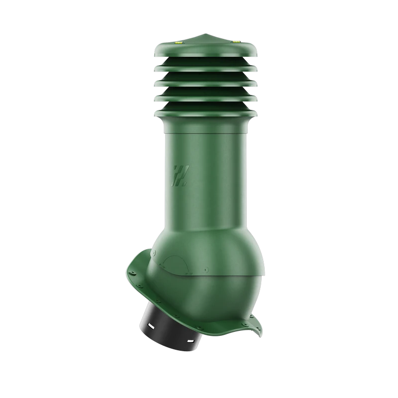HV-125-05-PW Kominek wentylacyjny HiVent do blachodachówki profil W fi 125mm nieocieplony zielony