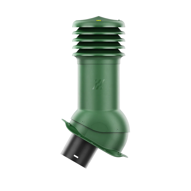 HV-125-05-PZ Kominek wentylacyjny HiVent do blachodachówki profil Z fi 125mm nieocieplony zielony
