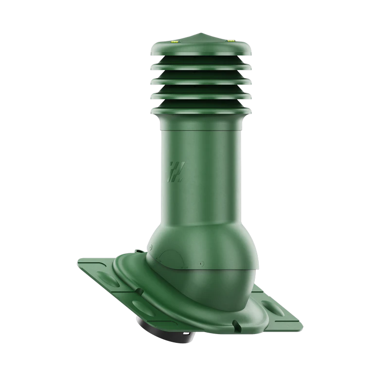 HV-125-05-UNI Kominek wentylacyjny HiVent uniwersalny fi 125mm nieocieplony zielony
