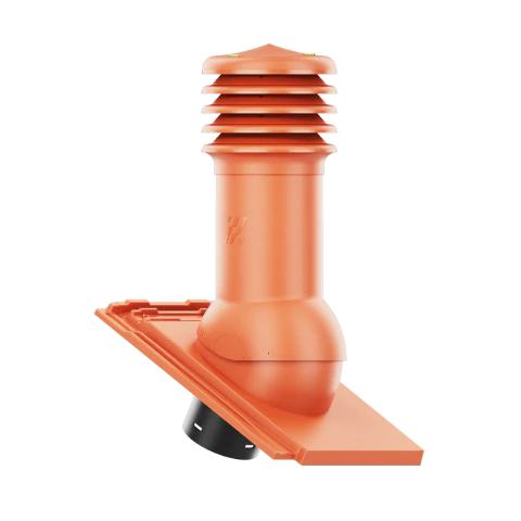 HV-125-06-D41 Kominek wentylacyjny HiVent do dachówki ceramicznej Erlus Linea fi 125mm nieocieplony CZERWIEŃ NATURALNA/C