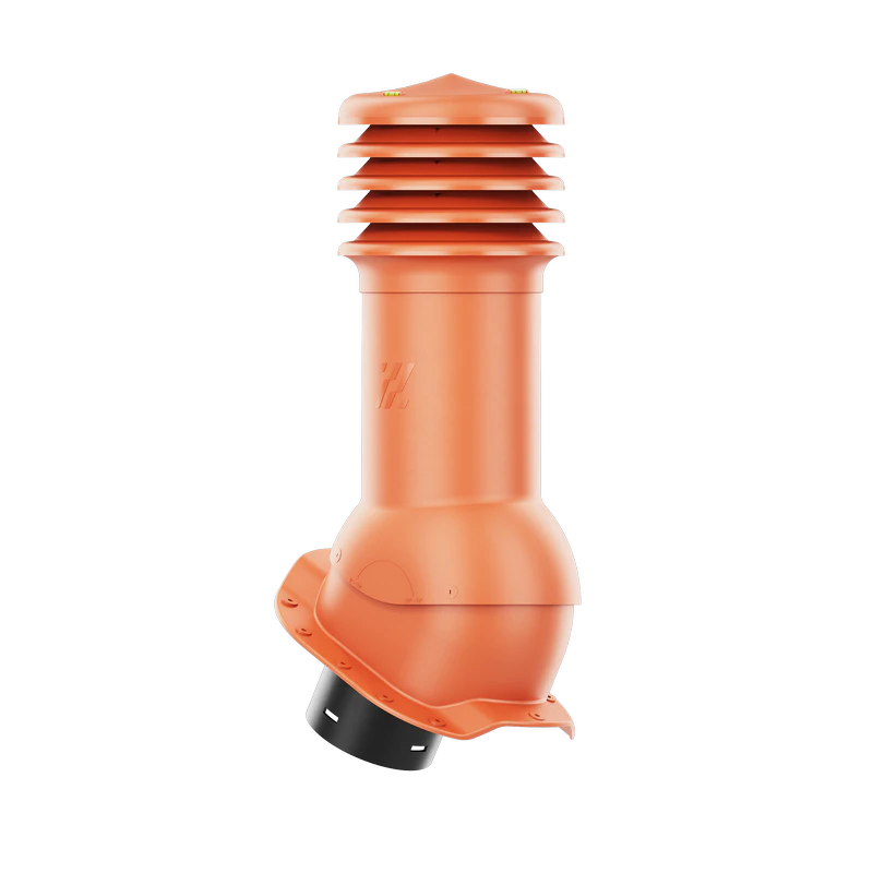 HV-125-06-PR Kominek wentylacyjny HiVent do blachodachówki profil R fi 125mm nieocieplony ceglasty