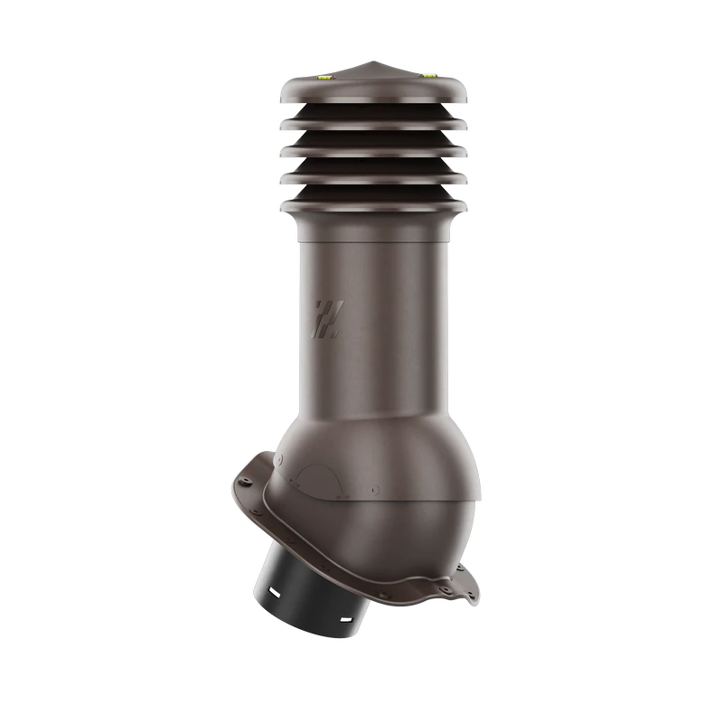 HV-125-07-PF Kominek wentylacyjny HiVent do blachodachówki profil F fi 125mm nieocieplony ciemny brąz