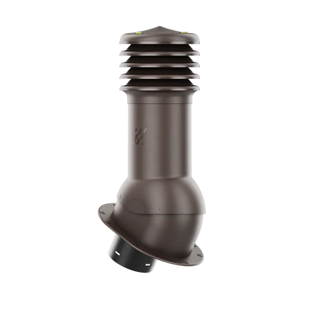 HV-125-07-PI Kominek wentylacyjny HiVent z podstawą płaską i uszczelką butylową profil PI fi 125mm nieocieplony ciemny b