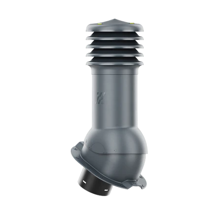 HV-125-09-MB Kominek wentylacyjny HiVent fi 125 do blachy  TRB-RIB ANTRACYTOWY