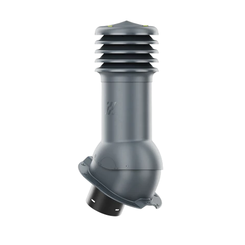 HV-125-09-PL Kominek wentylacyjny HiVent do blachodachówki profil L fi 125mm nieocieplony antracytowy