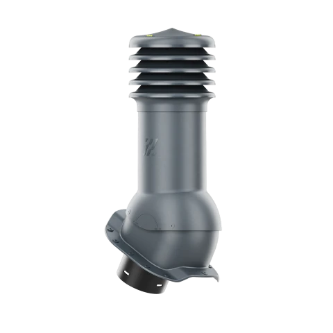 HV-125-09-PR Kominek wentylacyjny HiVent do blachodachówki profil R fi 125mm nieocieplony antracytowy