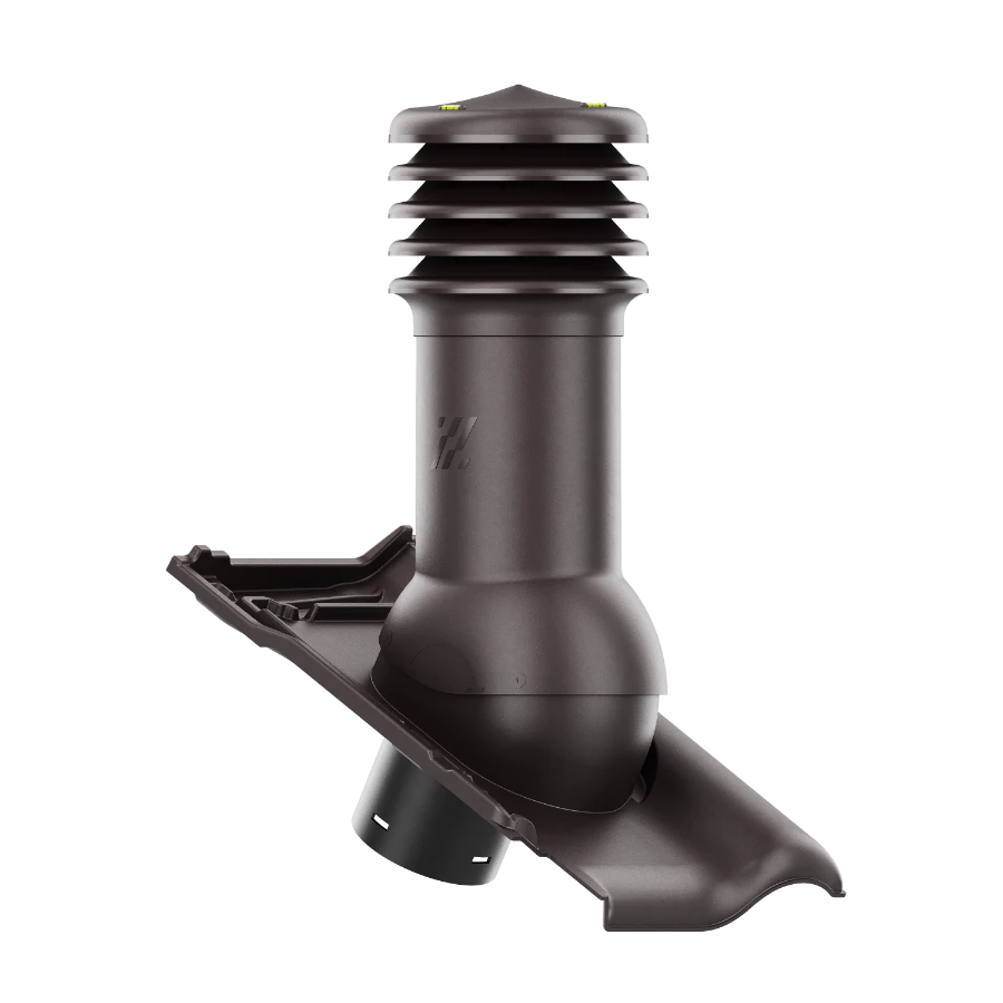 HV-125-14-D01 Kominek wentylacyjny HiVent do dachówki ceramicznej Titania fi 125mm nieocieplony BRĄZOWA