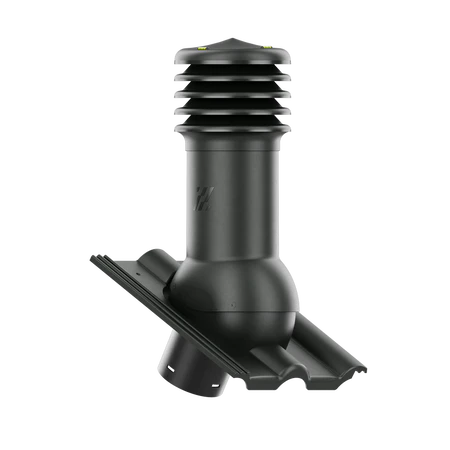 HV-125-15-D13 Kominek wentylacyjny HiVent do dachówki cementowej Romańska fi 125mm nieocieplony GRAFITOWY LUMINO/CISAR