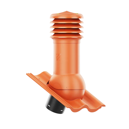 HV-125-16-D15 Kominek wentylacyjny HiVent do dachówki cementowej Celtycka fi 125mm nieocieplony CEGLANY