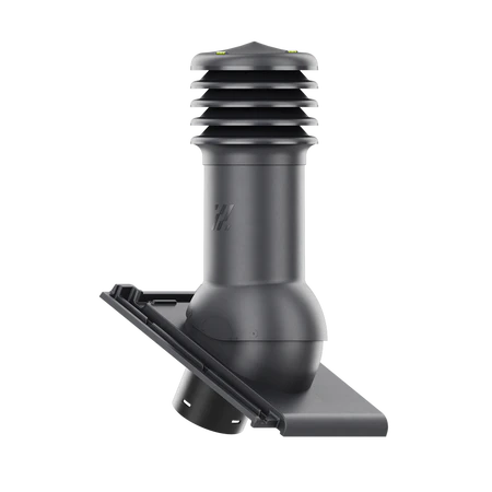 HV-125-18-D10 Kominek wentylacyjny HiVent do dachówki ceramicznej Bergamo fi 125mm nieocieplony ANTRACYT ANGOBA