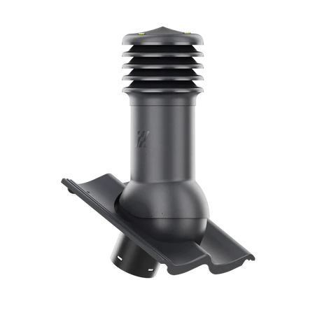 HV-125-18-D12 Kominek wentylacyjny HiVent do dachówki cementowej Bałtycka fi 125 mm Antracyt 1