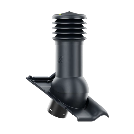 HV-125-19-D04 Kominek wentylacyjny HiVent do dachówki ceramicznej Monza fi 125mm nieocieplony ANTRACYT/GRAFIT ANGOBA