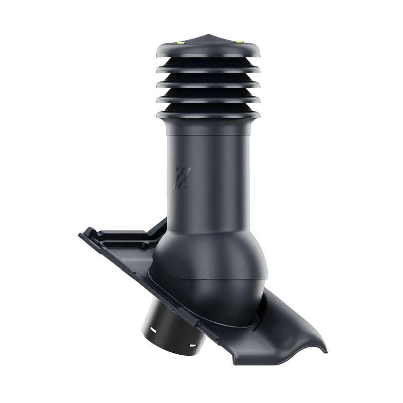 HV-125-19-D04 Kominek wentylacyjny HiVent do dachówki ceramicznej Monza fi 125mm nieocieplony ANTRACYT/GRAFIT ANGOBA