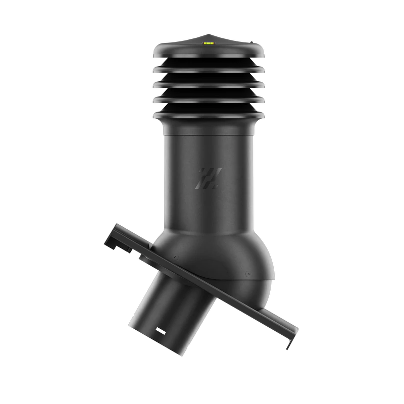 HV-150-02-D13 Kominek wentylacyjny HiVent do dachówki cementowej Romańska fi 150mm nieocieplony CZARNY CISAR