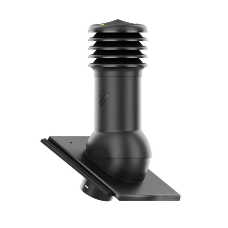 HV-150-02-D19 Kominek wentylacyjny HiVent do dachówki cementowej Teviva fi 150mm nieocieplony CZARNY CISAR