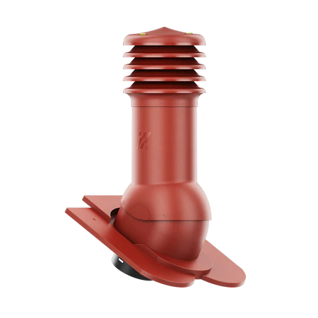 HV-150-04-D11 Kominek wentylacyjny HiVent do dachówki karpiówki krycie w koronkę fi 150mm nieocieplony czerwony