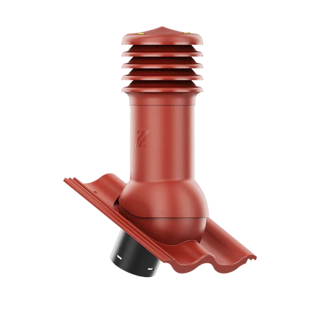 HV-150-04-D15 Kominek wentylacyjny HiVent do dachówki cementowej Celtycka fi 150mm nieocieplony CIEMNOCZERWONY