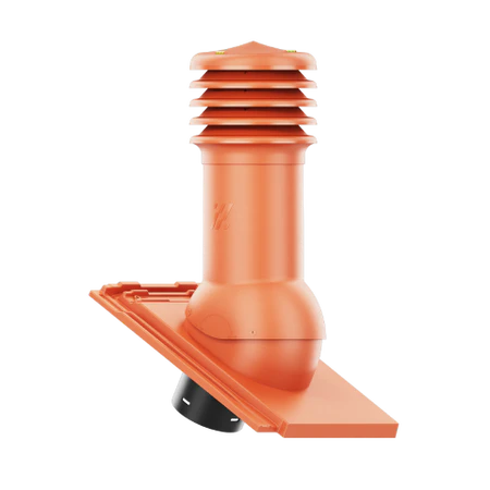 HV-150-06-D41 Kominek wentylacyjny HiVent do dachówki ceramicznej Erlus Linea fi 150mm nieocieplony CZERWIEŃ NATURALNA/C
