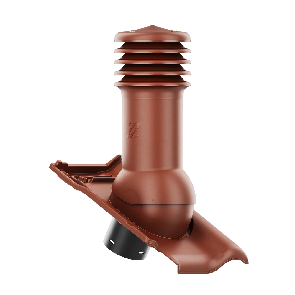 HV-150-11-D01 Kominek wentylacyjny HiVent do dachówki ceramicznej Titania fi 150mm nieocieplony KASZTANOWA