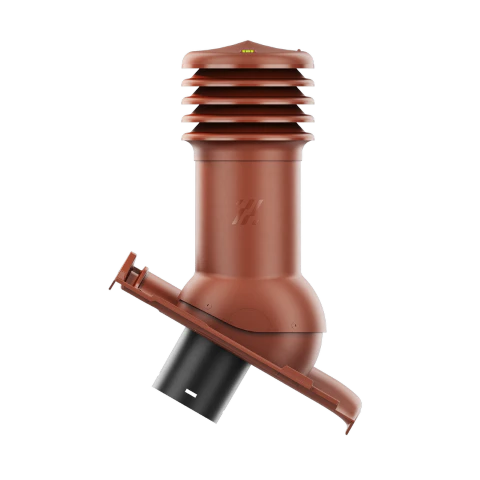 HV-150-11-D04 Kominek wentylacyjny HiVent do dachówki ceramicznej Monza fi 150mm nieocieplony KASZTAN ANGOBA