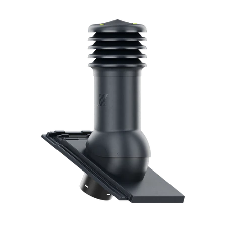 HV-150-19-D41 Kominek wentylacyjny HiVent do dachówki ceramicznej Erlus Linea fi 150mm nieocieplony SZARY SPIEK/CZARNY M