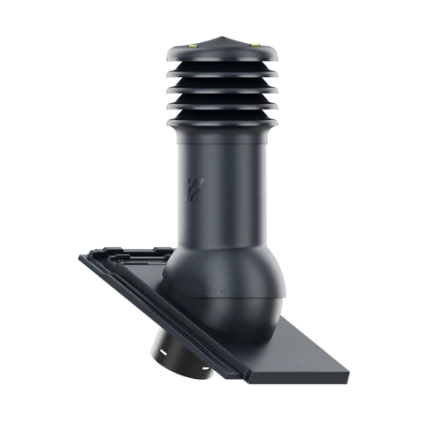 HV-150-19-D41 Kominek wentylacyjny HiVent do dachówki ceramicznej Erlus Linea fi 150mm nieocieplony SZARY SPIEK/CZARNY M