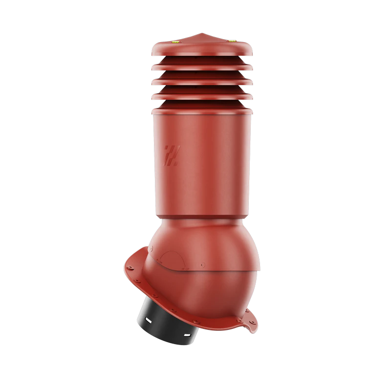 HVO-150-04-PN Kominek wentylacyjny HiVent do blachodachówki profil N fi 150mm ocieplony czerwony