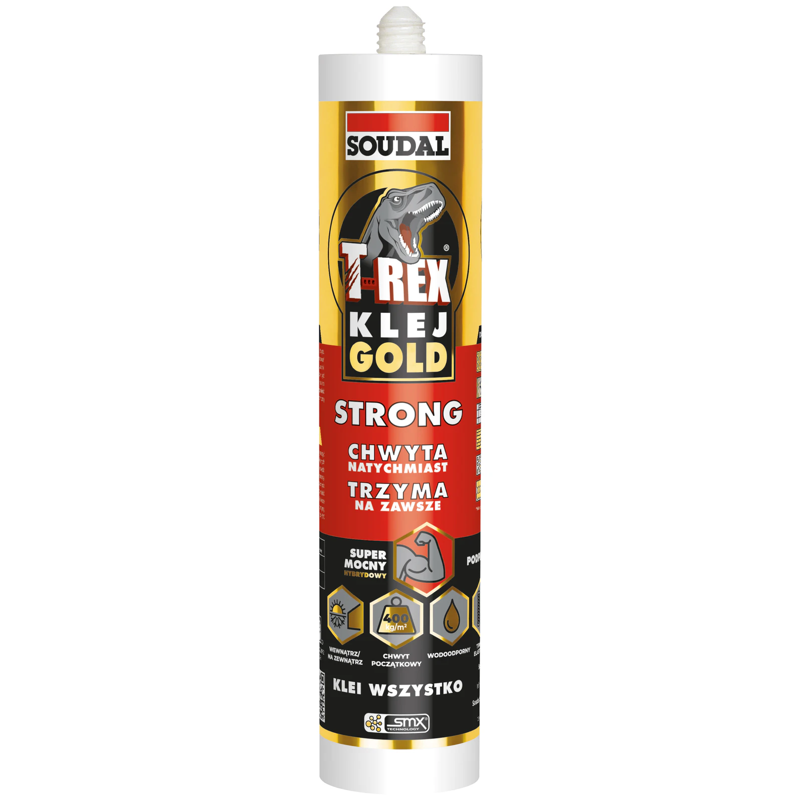 Hybrydowy klej montażowy super mocny SOUDAL T-REX GOLD 290 ml