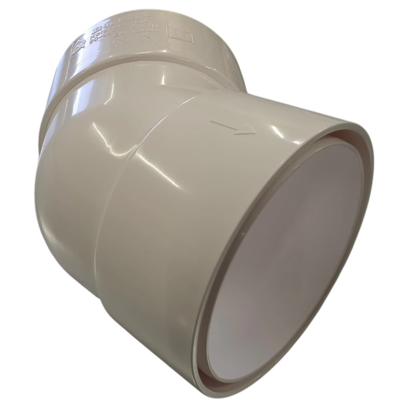 Kolanko do systemu Budmat ProAqua 90 białe 9010 / 45° dwukielichowe