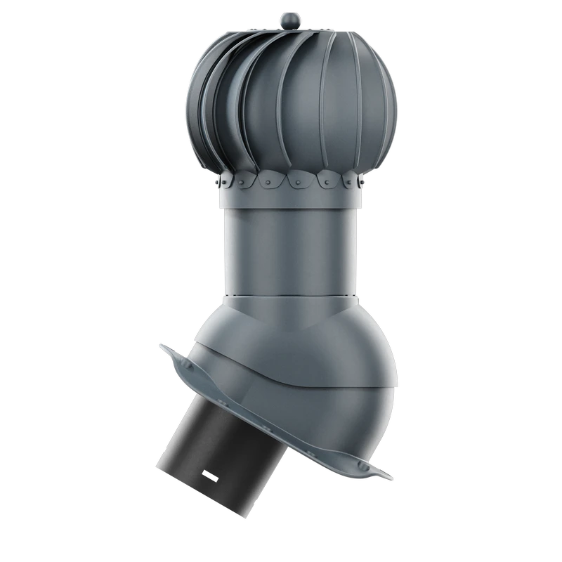 Kominek obrotowy Krono-Plast Rotoline z nasadą kulistą do blachodachówki, profil B 150 mm