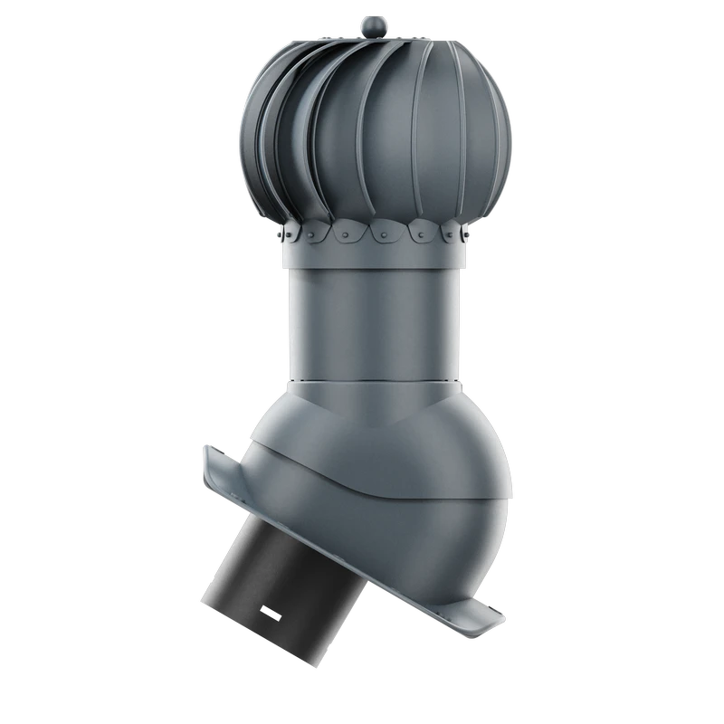 Kominek obrotowy Krono-Plast Rotoline z nasadą kulistą do blachodachówki, profil W 150 mm