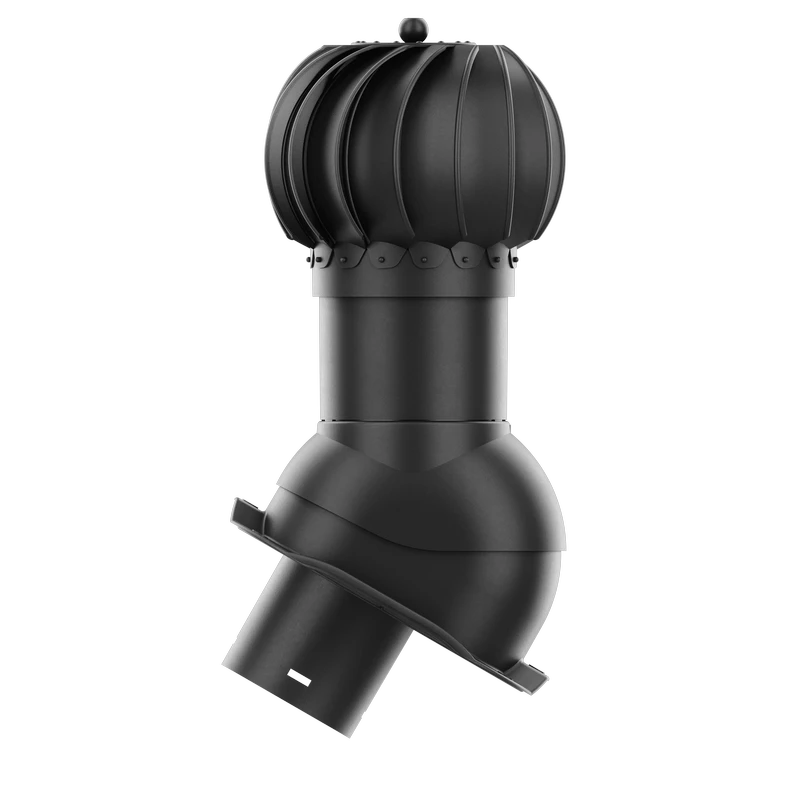 Kominek obrotowy Krono-Plast Rotoline z nasadą kulistą do blachodachówki, profil J 125 mm