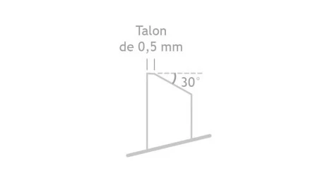 Kowadełko dekarskie prawe kute 400mm stal hartowana Jouanel ENCD400