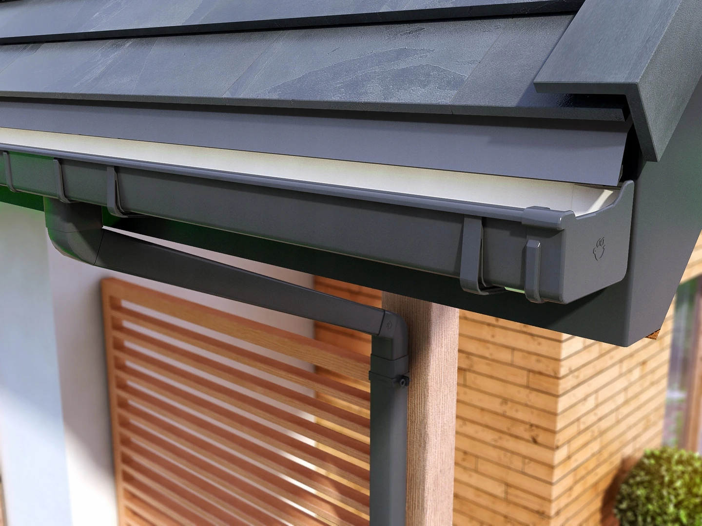 Łącznik rynny Galeco PVC2 135 mm czarny