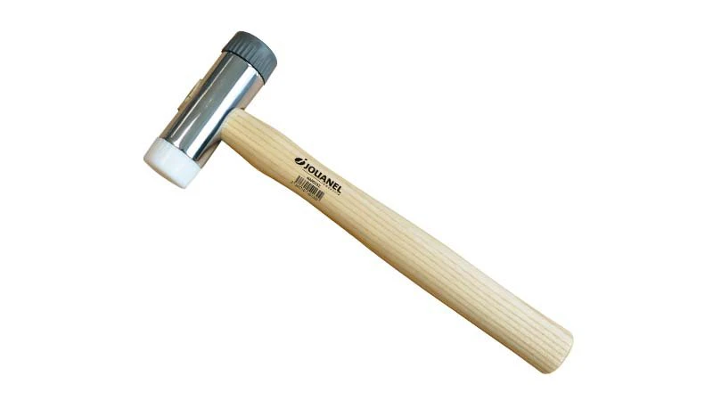 Młotek z podwójnym obuchem (soft+hard) Ø32 mm, trzonek drewniany, 350g