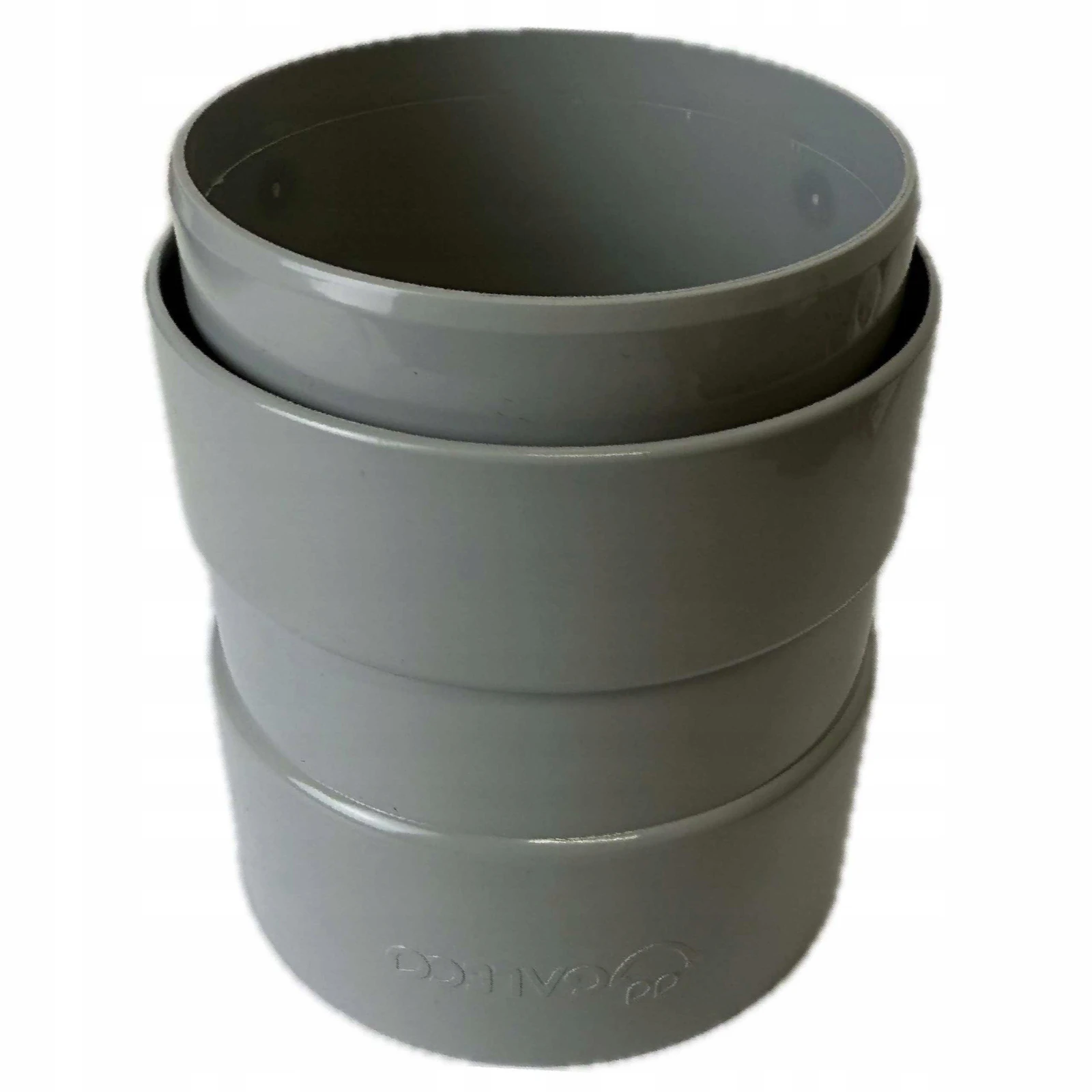 Mufa złączka rury spustowej Galeco PVC 100 mm j.popiel RAL 7038