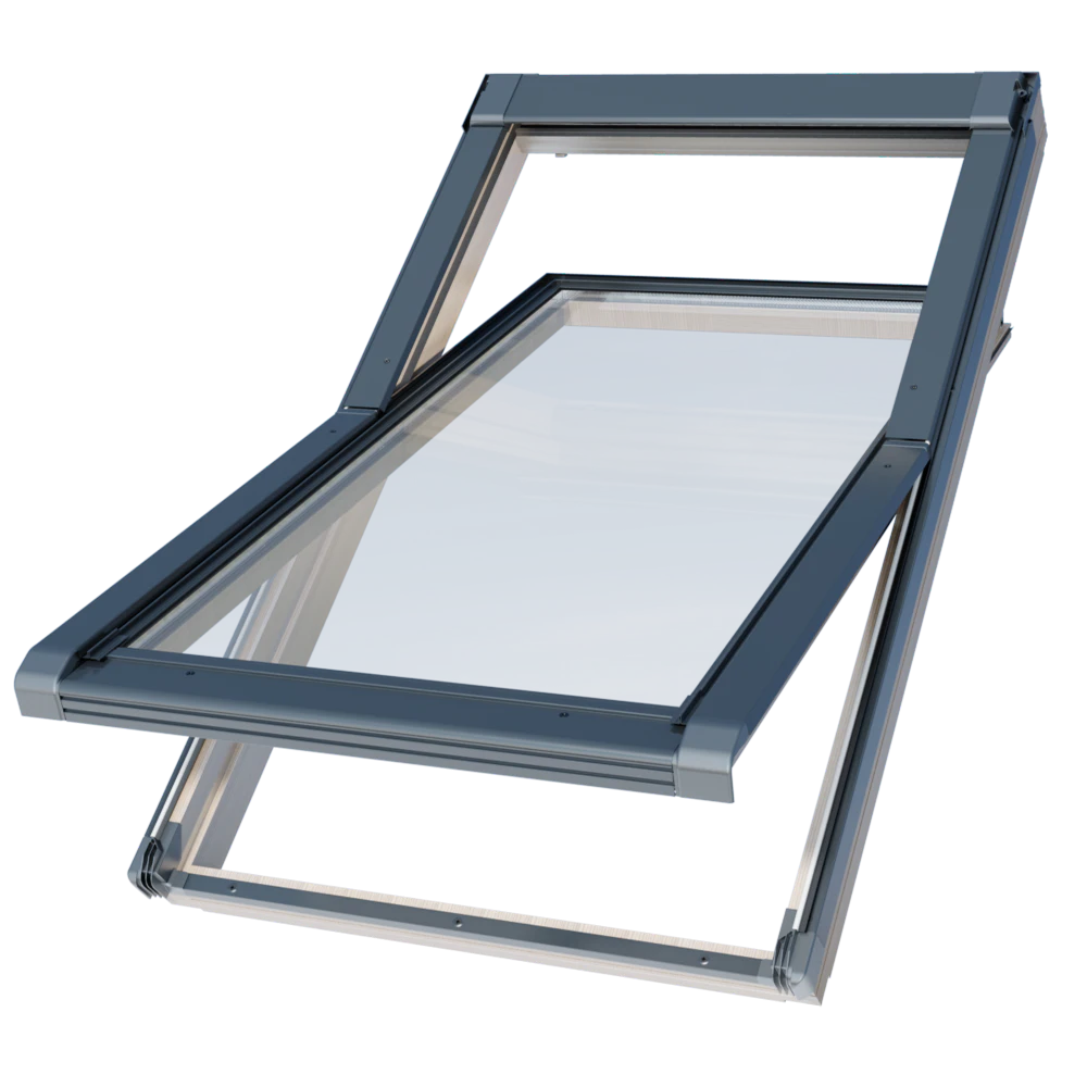 Okno dachowe drewniane obrotowe 2-szybowe OKPOL NKV S2 55x78