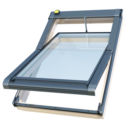 Okno dachowe drewniane obrotowe elektryczne OKPOL ISC IQ I22 66x140