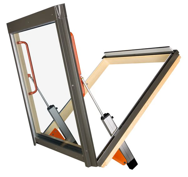 Okno dachowe drewniane oddymiające Fakro RAL 7022 FSP P2 FSC 78x140