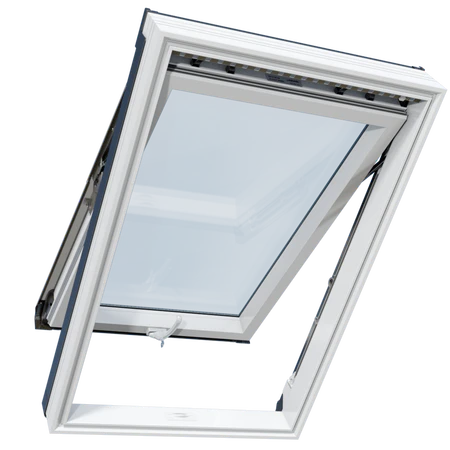 Okno dachowe PVC uchylno-przesuwne 2-szybowe RAL7016 OKPOL IGKV E2 114x118