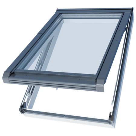 Okno dachowe PVC uchylno-przesuwne 3-szybowe RAL7016 OKPOL IGKV N22 78x140