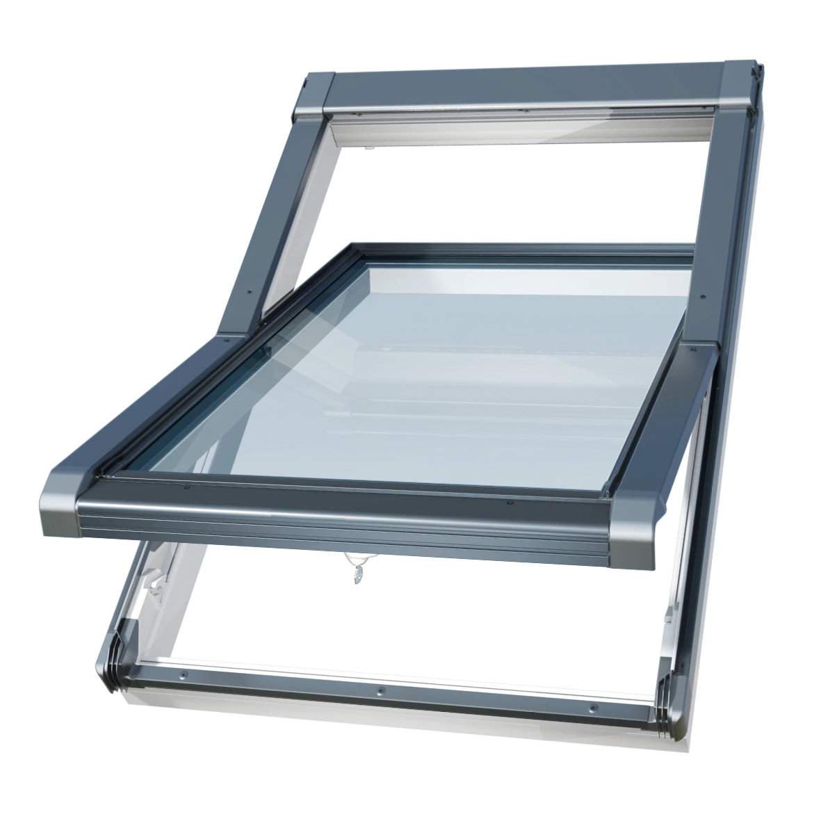 Okno dachowe z PVC obrotowe 2-szybowe OKPOL VGOV E2 66x118
