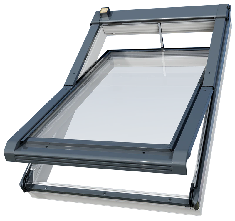Okno dachowe z PVC obrotowe elektryczne (Wi-Fi) Okpol IGCV IQ I22 78x118