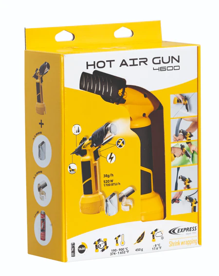 Pistolet na gorące powietrze 4600 - (2 dysze+1 gaz+walizka)
